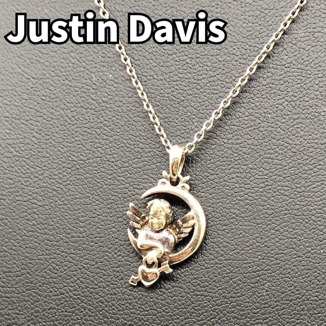 月に寄り添う天使✨】 Justin Davis ジャスティンデイビス 愛の戦士ジャスティンエンジェル ネックレス エンジェルモチーフ 月 ハート  SNJ922 シルバー925 - メルカリ