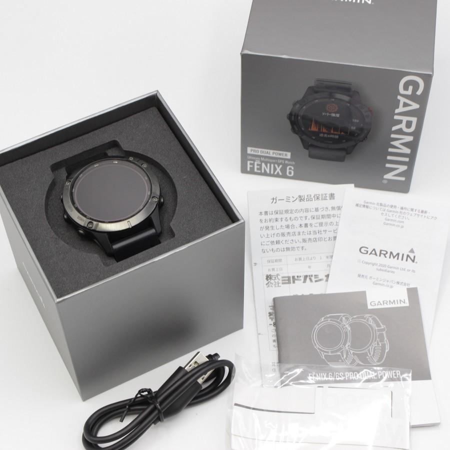 美品】Garmin fenix 6 Pro Dual Power Slate Gray DLC/Black 010-02410-45 スマートウォッチ  ガーミン 本体 - メルカリ