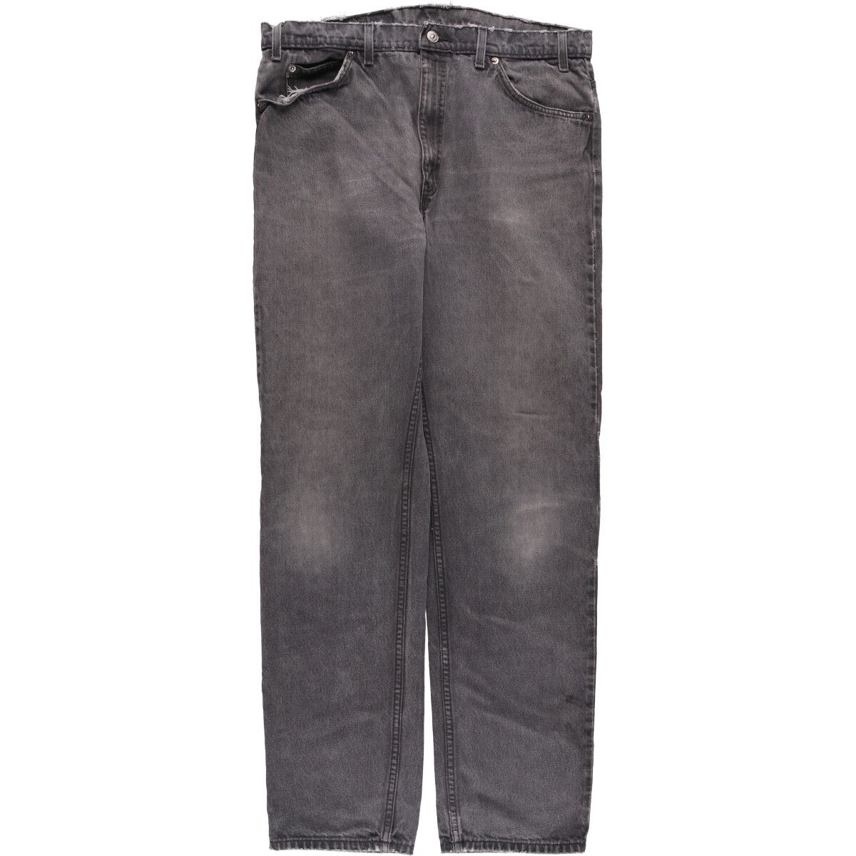 古着 90年代 リーバイス Levi s 505 REGULAR FIT STRAIGHT LEG オレンジタブ ブラックデニム テーパードデニムパンツ|eaa587446