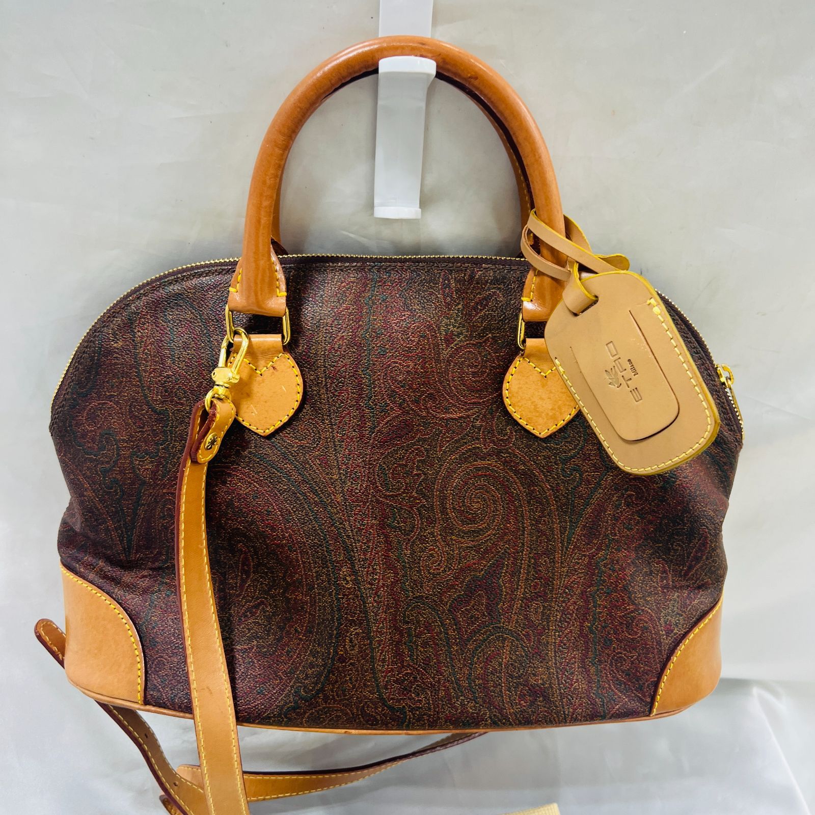 A【ヴィンテージ】ETRO エトロ ミニボストンバッグ ジャカード 