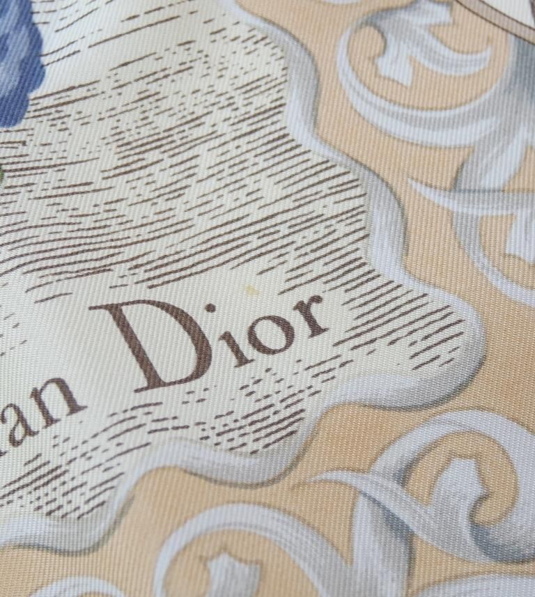クリスチャン・ディオール Christian Dior スクエアスカーフ 気球 薔薇