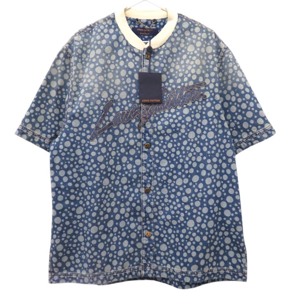 未使用品 ルイ ヴィトン 草間彌生 インフィニティドットデニムシャツ