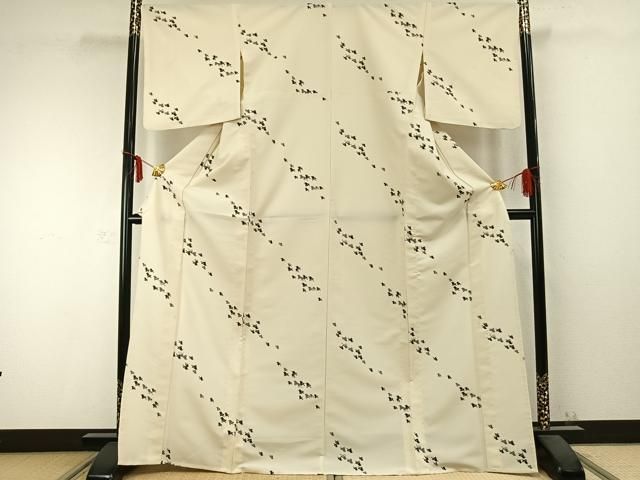 平和屋着物 小紋 単衣 千鳥文 洗える着物 AABC0318fy