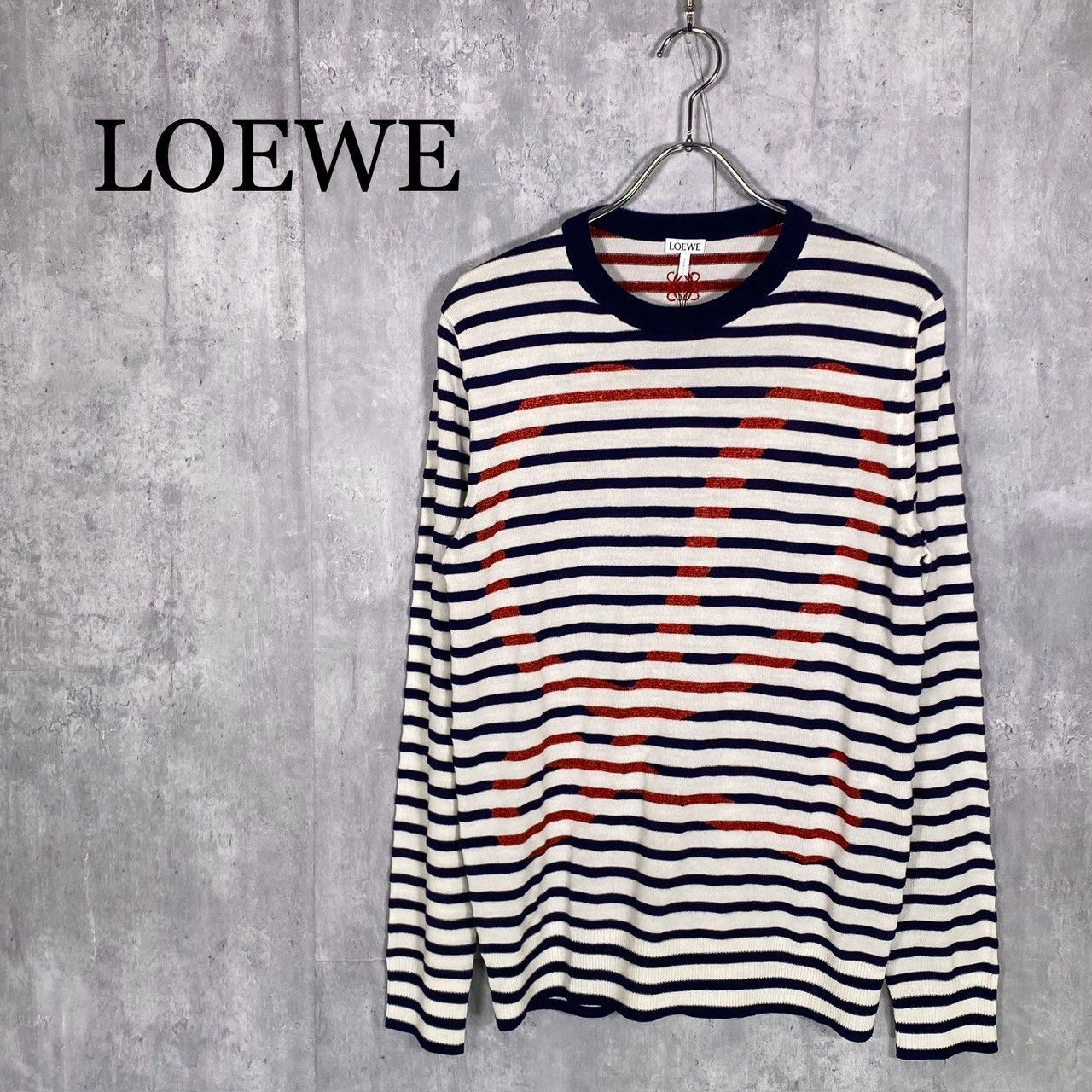 LOEWE』ロエベ (XS) ボーダー ニット-【超安い】