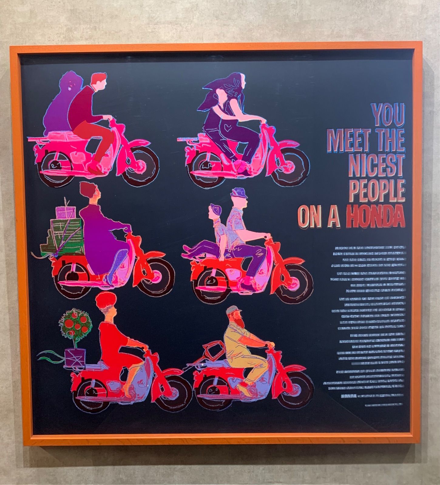 額付】【真作】YOU MEET THE NICEST PEOPLE ON A HONDA ルパート  