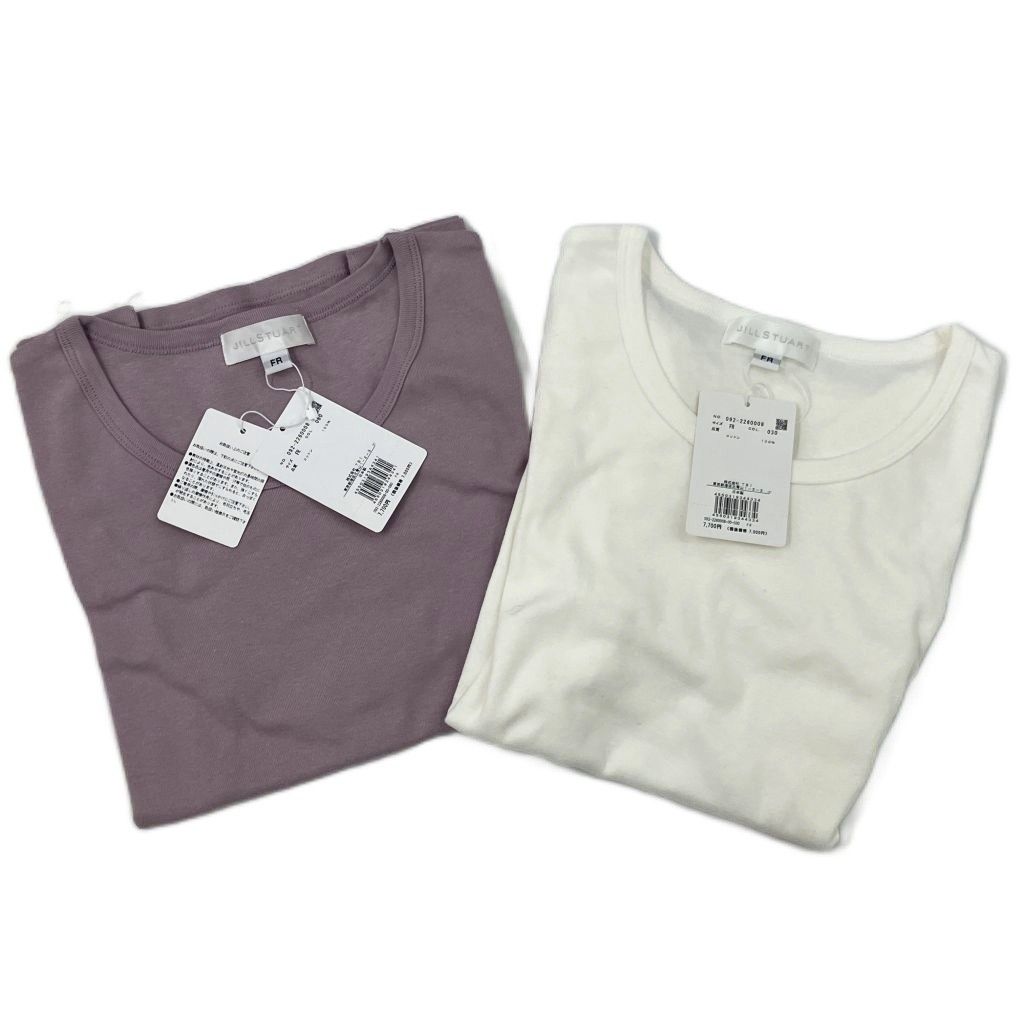 JILLSTUART ジルスチュアート パール付 半袖 カットソー 新品タグ付 Amazon | [ジル バイ ジルスチュアート] オーガニックコットン