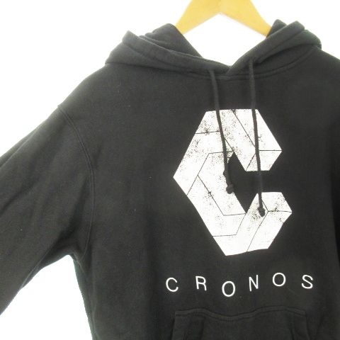 CRONOS クロノス ロゴ アップリケ スウェット パーカー 38(M) CRONOS SPLIT LOGO HOODIE【S.NAVY】