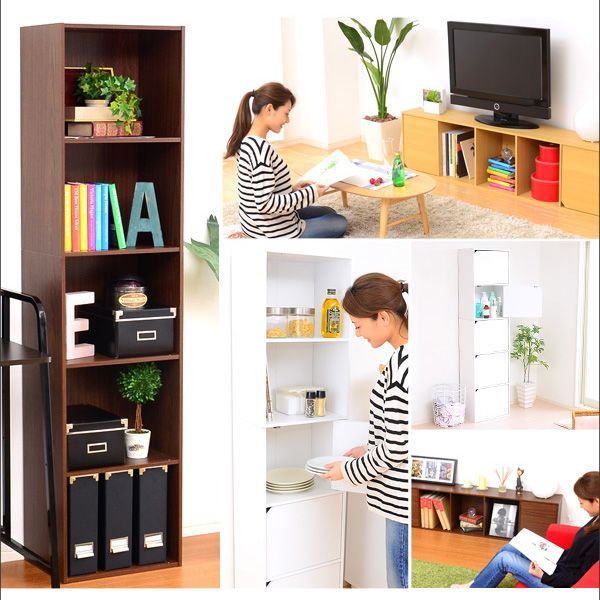 扉付 5段 ボックス 幅41.4✕奥行き29cm 収納ボックス キャビネット 整理棚 書類棚 MARWIL-DEMENAGEMENTS_CH