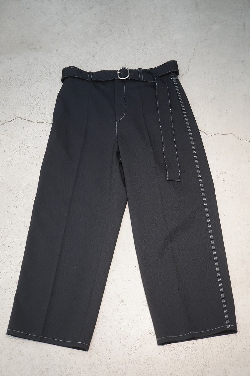 JIL SANDER / 25SS/BELTED TORUSER/46/ポリエステル/BLK/J22KA0255 JIL SANDER◇25SS/BELTED TORUSER/46/ポリエステル/BLK/J22KA0255 Jil