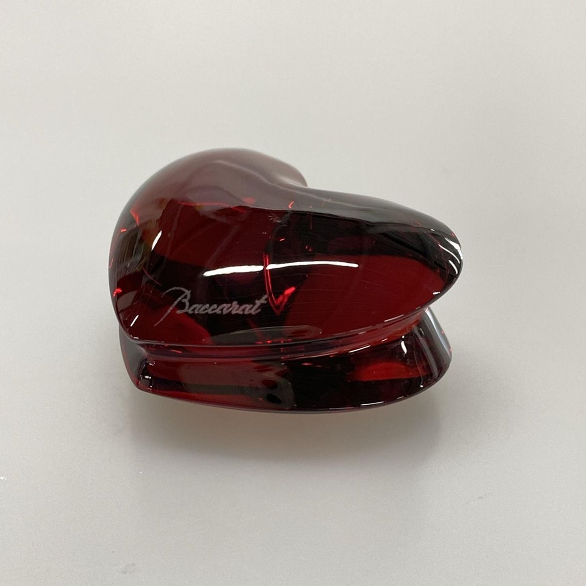タイムセール 半額 Baccarat(バカラ) ペーパー レッド ザンザンハート 小物美品 置物