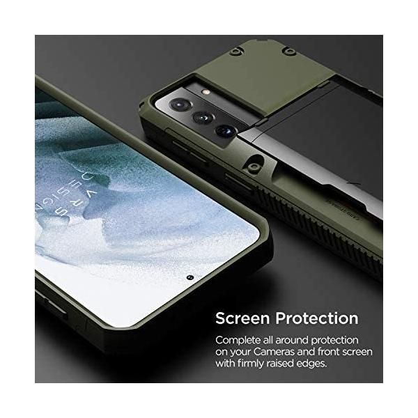 Galaxy S21 5G ケース カード 収納 3枚 衝撃吸収 スマホケース ハード カバー Samsung GalaxyS21 ギャラクシーS21 SCG09 SC-51B 対応 VRS Damda Glide Pro Galaxy S21 5G ケース カード 収納 3枚 耐衝撃 スマホケース