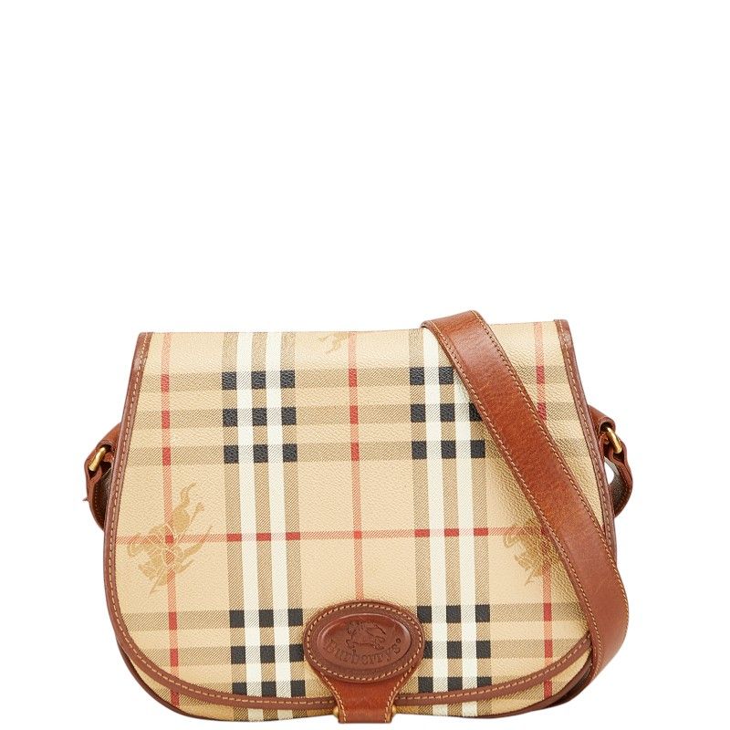 バーバリー メッセンジャーバッグ PVC シャドーホース ノバチェック 希少】BURBERRY メッセンジャーバッグ ノヴァチェック PVC レザー