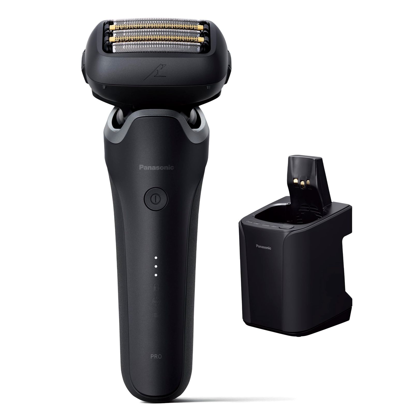 パナソニック シェーバー ラムダッシュ PRO 5枚刃 電動 髭剃り メンズ ラムダッシュAI⁺ 全自動洗浄充電器 ES-L570D-K 黒 [洗浄充電器付き] [充電中使用可]