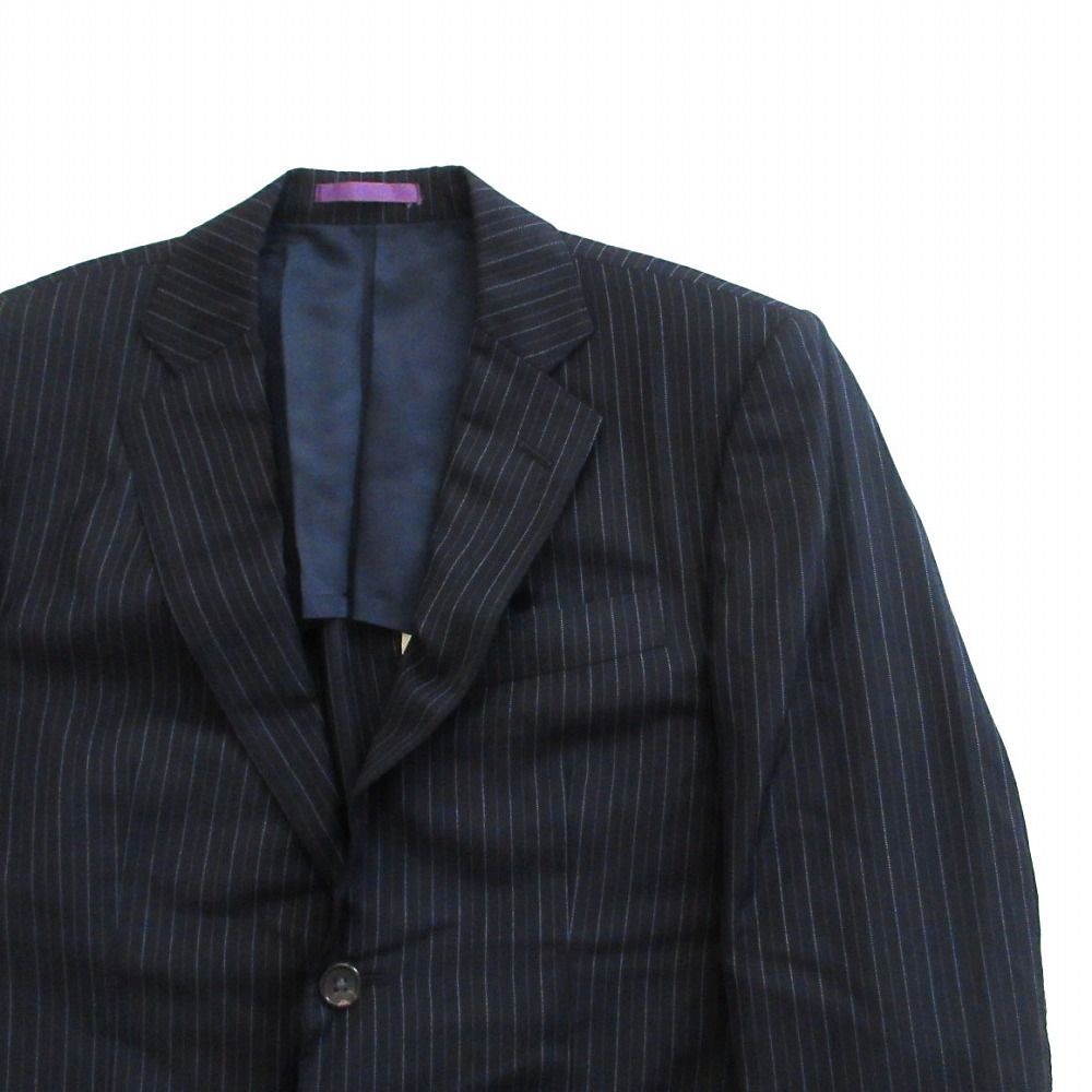 Paul Smith × エルメネジルド　ゼニア　ジャケット　ストライプ　L 紺 Paul Smith collection ポールスミスコレクション