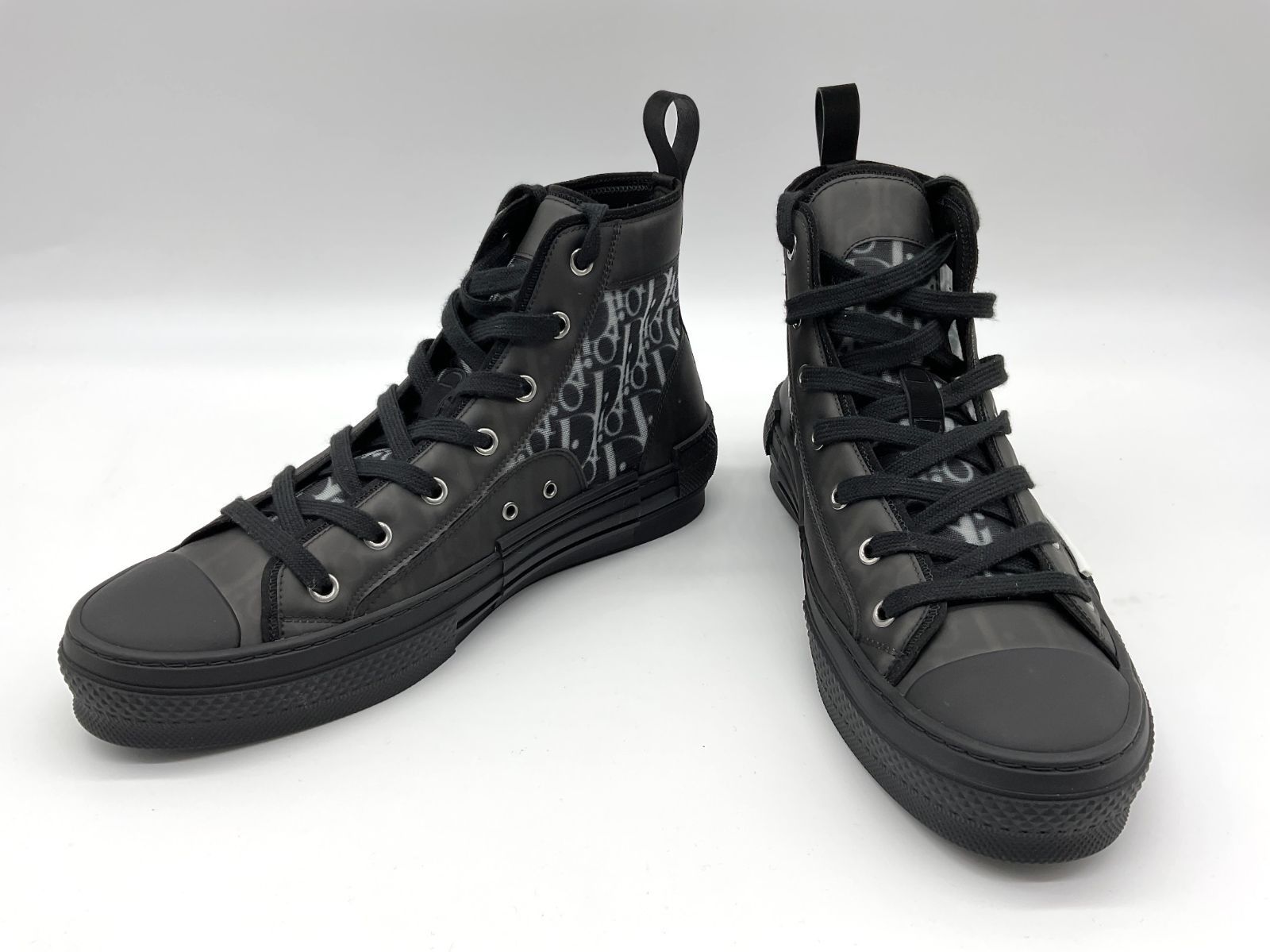 割引 美品 ロートップ エンボスロゴ B27 ブラック 41 ディオール DIOR 靴