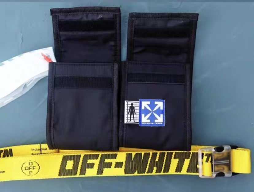 オフホワイト OFF-WHITE バッグ メンズ ウエストバッグ ブランド   キャンバス ブラック イエロー