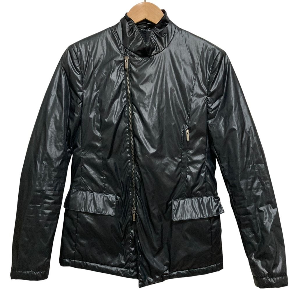 EMPORIO ARMANI エンポリオアルマーニ ジップアップ スタンド ジャケット ブルゾン 44 ブラック メンズ 古着