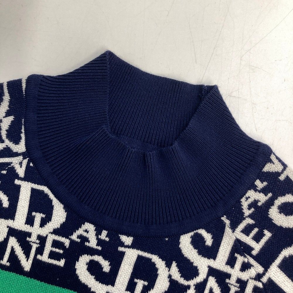 サイズ：S Sandie サンディ  ニットセーター 総柄 ネイビー系 [240101431099] ゴルフウェア レディース ストスト Sandie サンディ ニットセーター 総柄 ネイビー系 サイズ：S