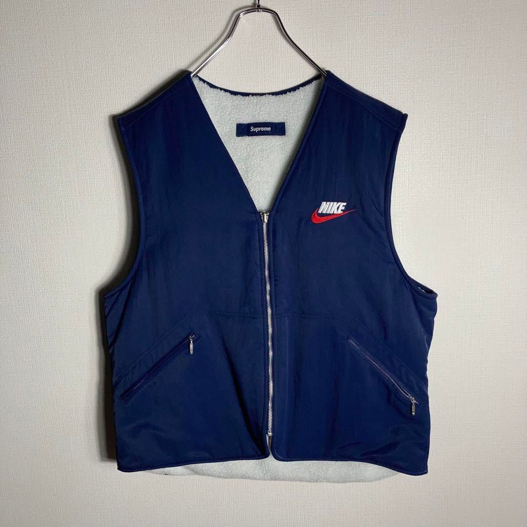 美品】NIKE SUPREME リバーシブルベスト 刺繍ロゴ XL - メルカリ
