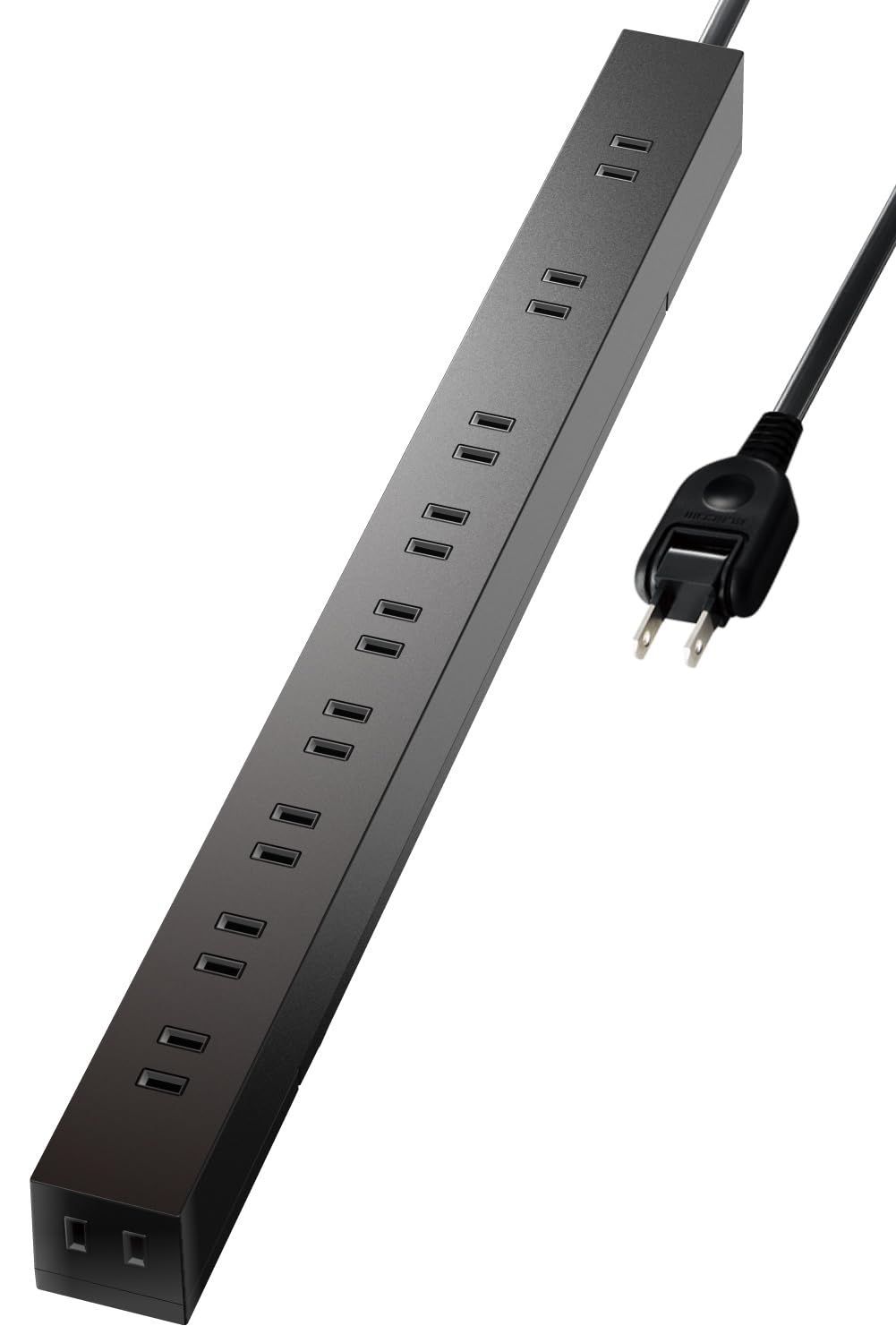 【人気商品】電源タップ 雷ガード 10個口 5m ほこりシャッター エレコム 【 固定 ・吊下可能な回転パーツ付き】 ブラック ECT-0105BK