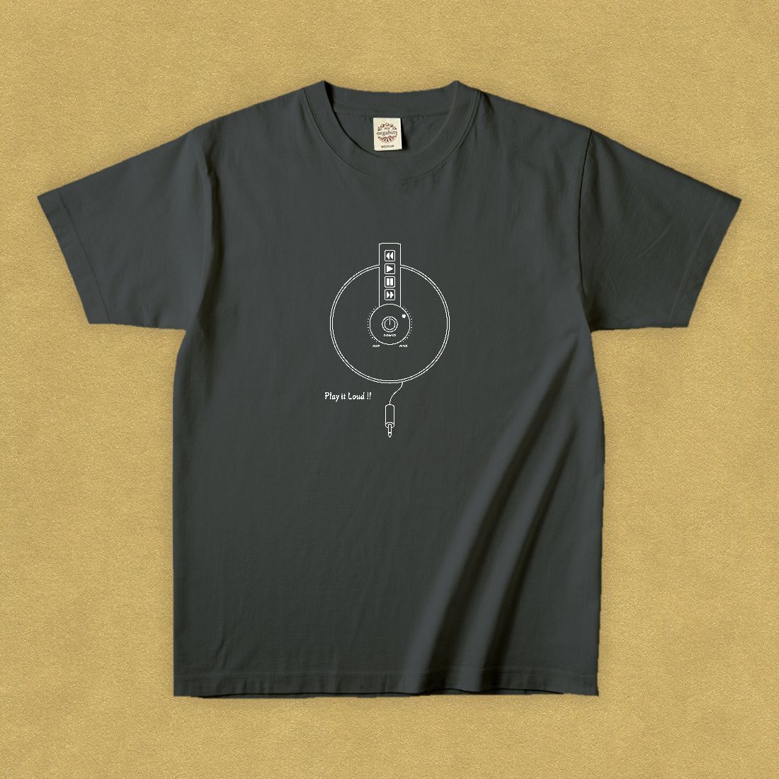 グラフィックTシャツ　Play it Loud White