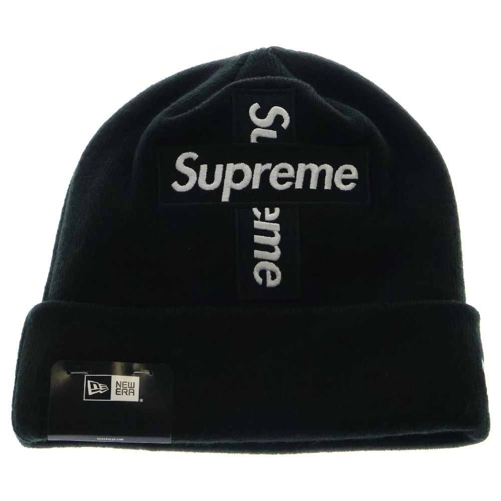 SUPREME シュプリーム 20AW × New Era Cross Box Logo Beanie ニューエラ クロスボックスロゴ ビーニー 帽子 ブラック