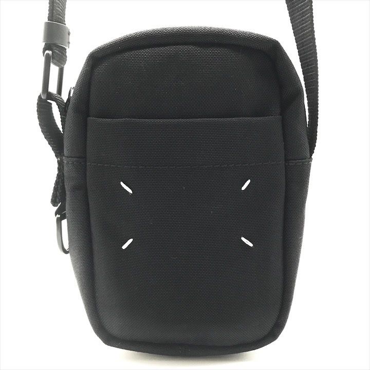 美品 Maison Margiela メゾン マルジェラ キャンバス ショルダー バッグ ブラック k2147