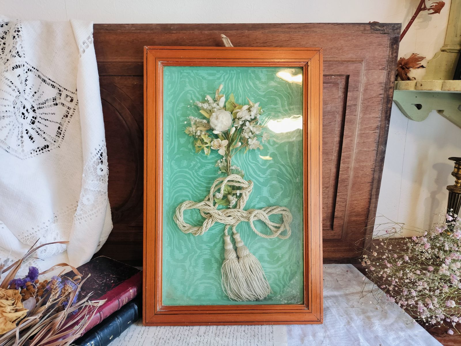 フランス アンティーク 写真立て 鏡 アールヌーボー アールデコ 蚤の市