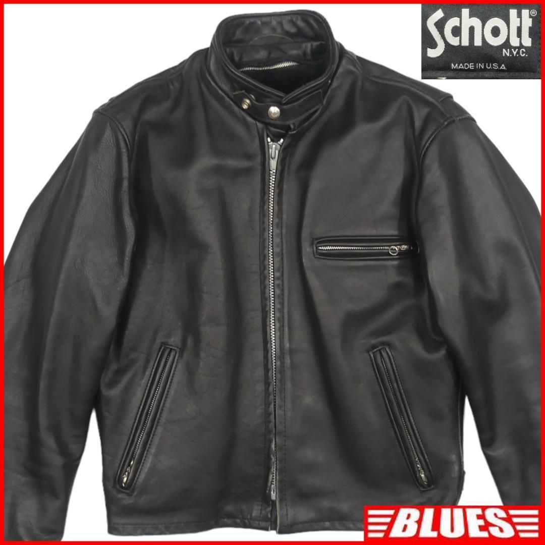 Schott 38 ショット ライダースジャケット シングル 黒 HH9501 - メルカリ