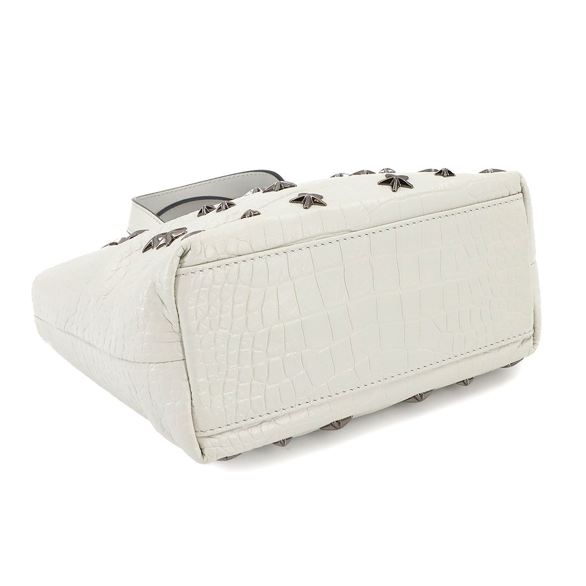 専用品JIMMY CHOO クロコ型押し アイボリー 2WAYハンドバッグ 未使用 展示品 ジミーチュウ JIMMY CHOO 2way ハンド ショルダー