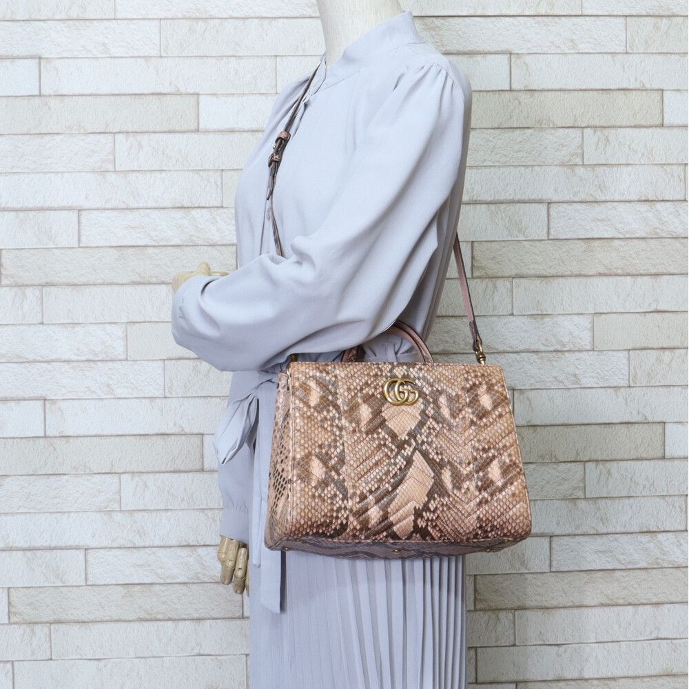 グッチ GGマーモント ショルダーバッグ パイソン 448054 000926