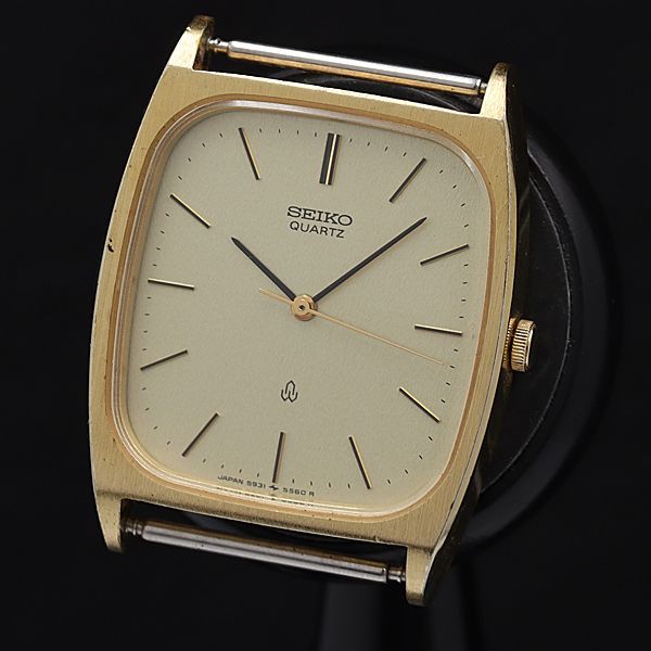 稼働 セイコー シャリオ QZ 5931-5440 シャンパンゴールド文字盤 本体