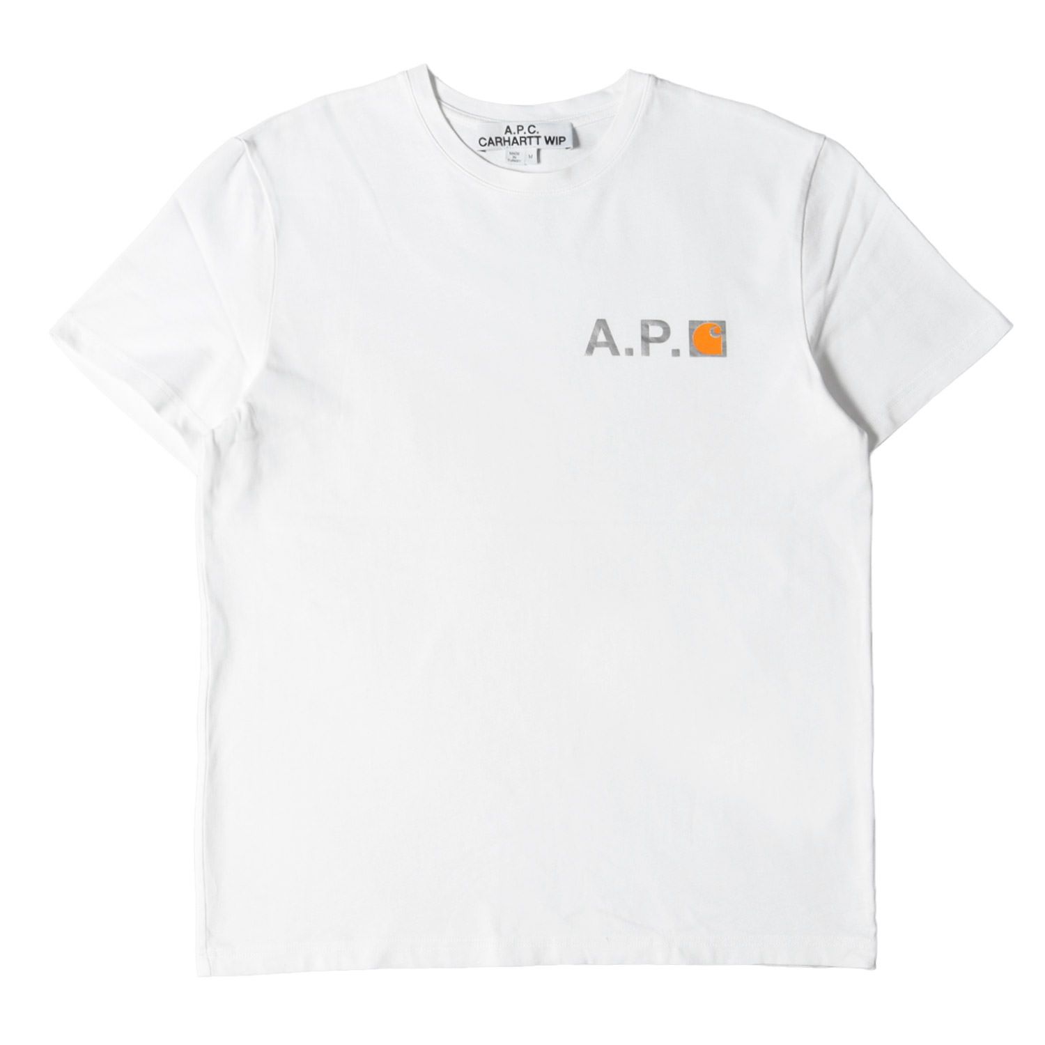 A.P.C.×Carharttwip クルーネックコラボTシャツLホワイト A.P.C - 新品 a.p.c. carhartt wip コラボ Tシャツ ロゴの通販 by ま's