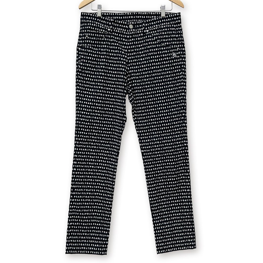 パーリーゲイツ ストレッチパンツ サイズ5 ロゴ総柄 春夏-販売 パーリーゲイツ ストレッチパンツ サイズ5 ロゴ総柄 春夏-販売