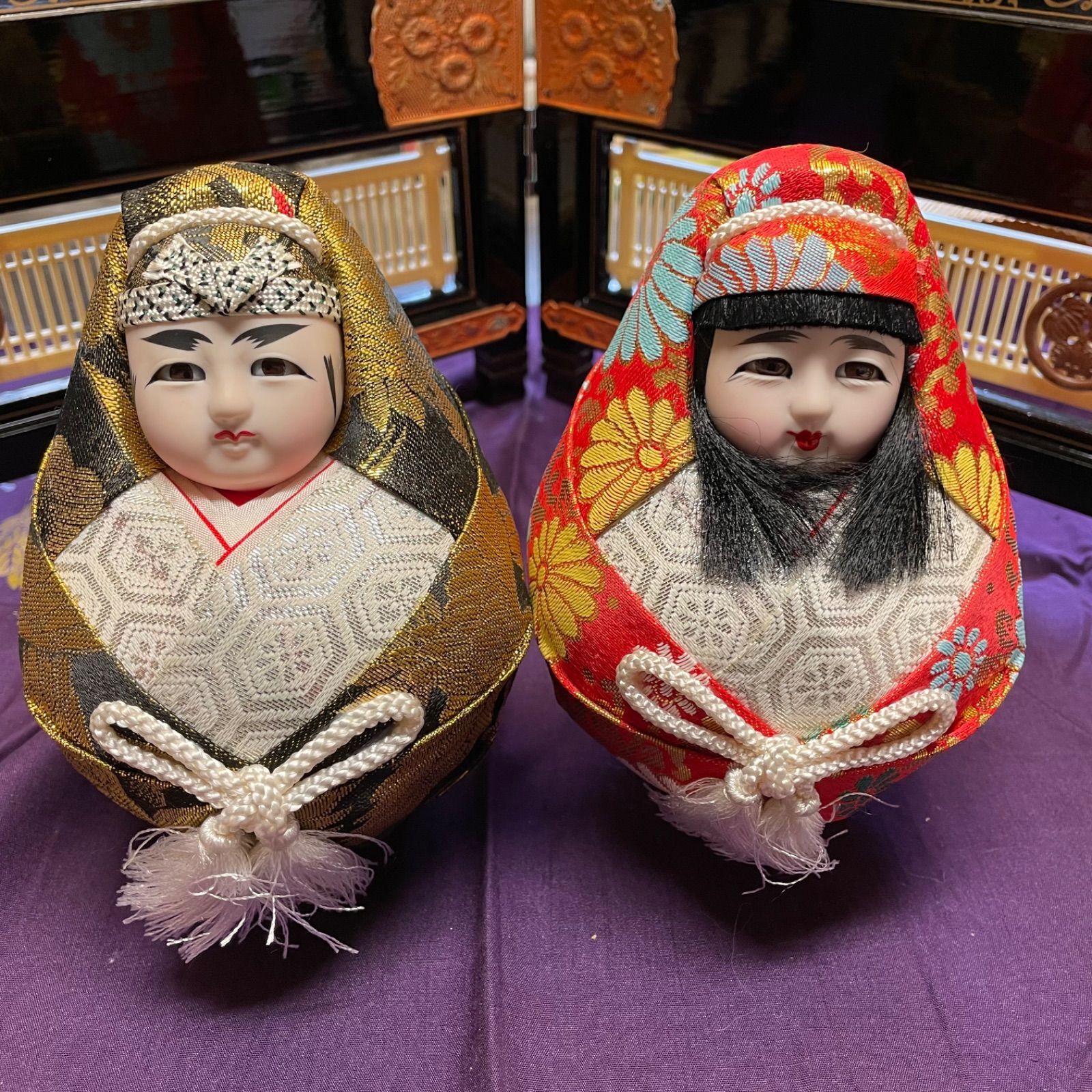 高級 姫だるま 錦だるま ペア 伝統工芸品 郷土民芸品 縁起物 日本人形