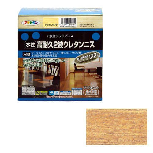 まとめ買い アサヒペン 水性高耐久2液ウレタンニス ツヤ消しクリヤ 600gセット ×3セット
