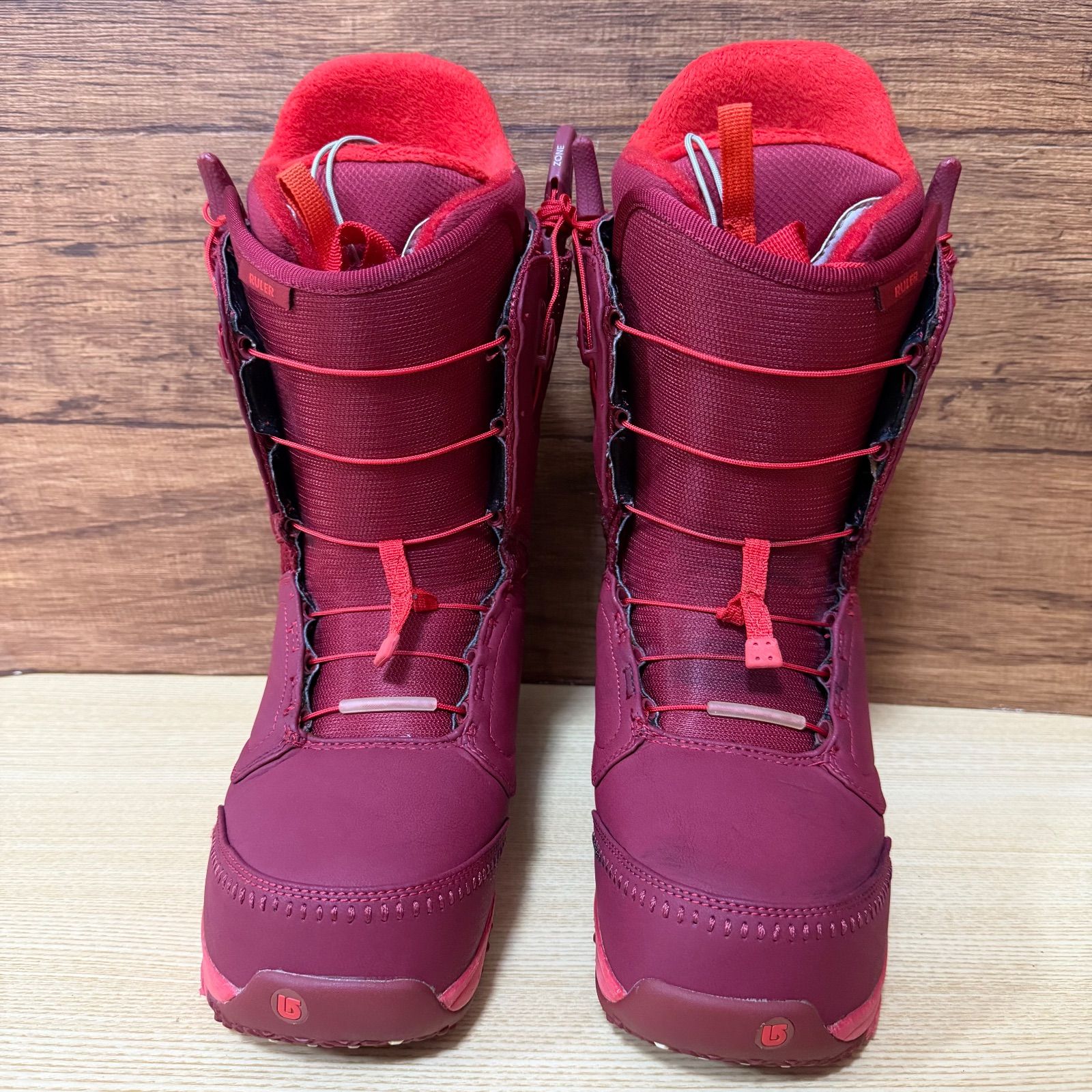 BURTON バートン RULER ルーラーメンズ スノーボードブーツ26.5cm ワインレッド オールラウンドモデル パウダー ジャンプ グラトリ ジブ トリック フリーラン