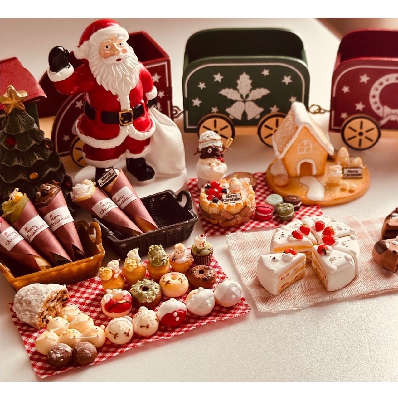 ミニチュアスイーツ ⑤ ☆クリスマス 豪華セット☆ ミニチュア 樹脂