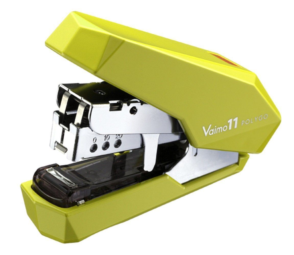 数量 ホッチキス バイモ11 ポリゴ とじ マックス 50本装填 黄緑 HD-11 SFLK LG