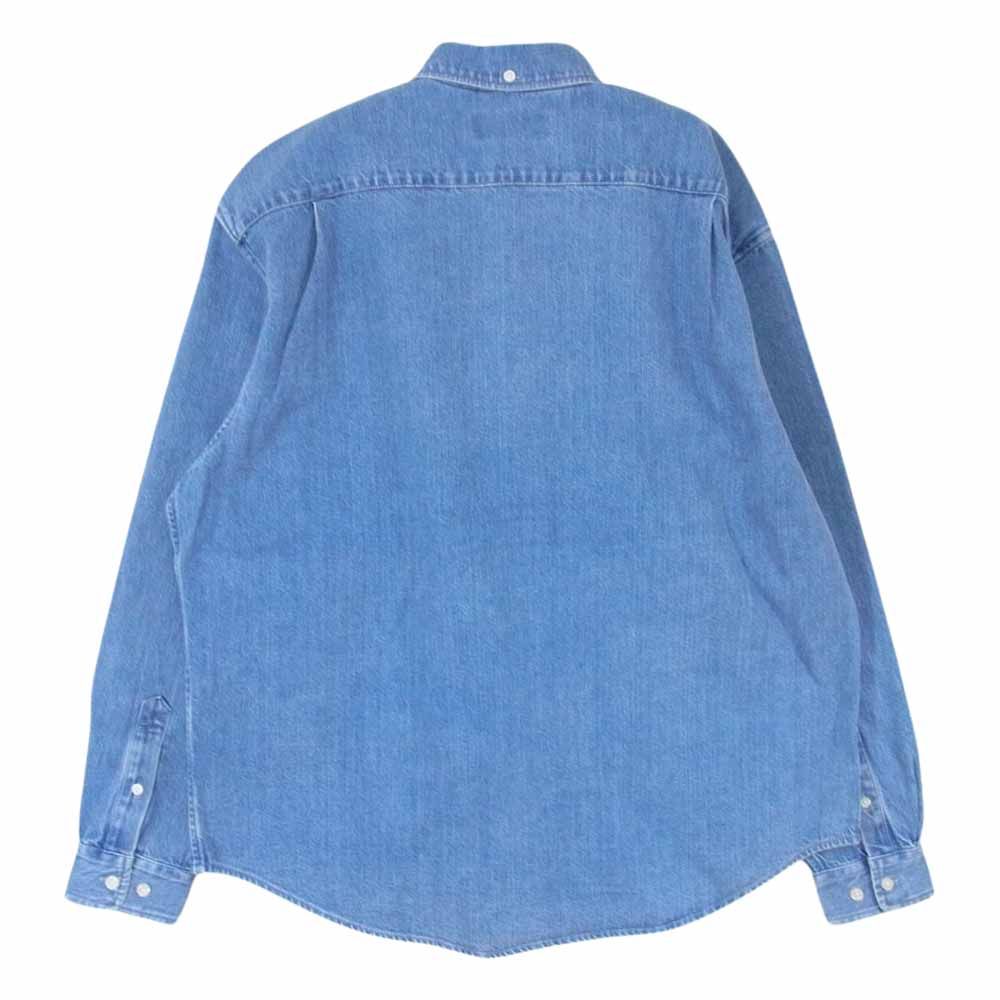 Supreme シュプリーム 長袖シャツ 23AW Small Box Shirt スモール ボックス シャツ ロゴ デニム インディゴブルー系  S【中古】 - メルカリ