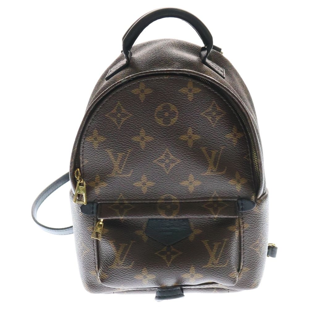 Louis Vuitton ブラウンレザーリュック LOUIS VUITTON (ルイヴィトン) モノグラム パームスプリングス