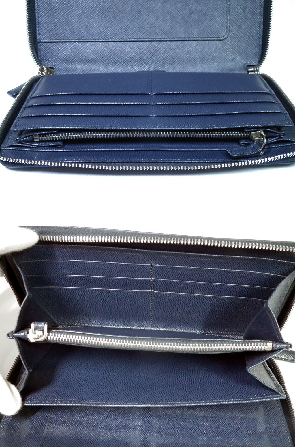 プラダ 長財布 ラウンドファスナー レーシングカー サフィアーノ 型