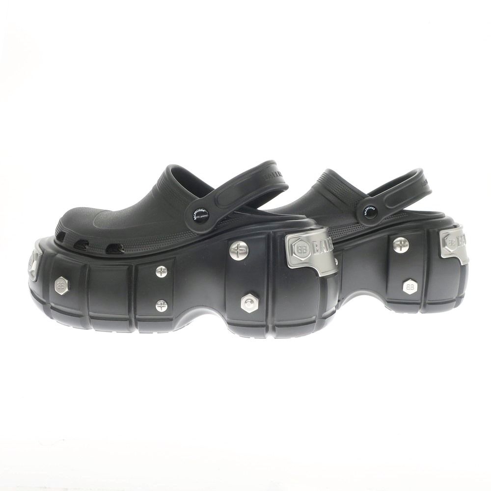 中古】バレンシアガ BALENCIAGA × Crocs HARDCROCS サンダル ブラック