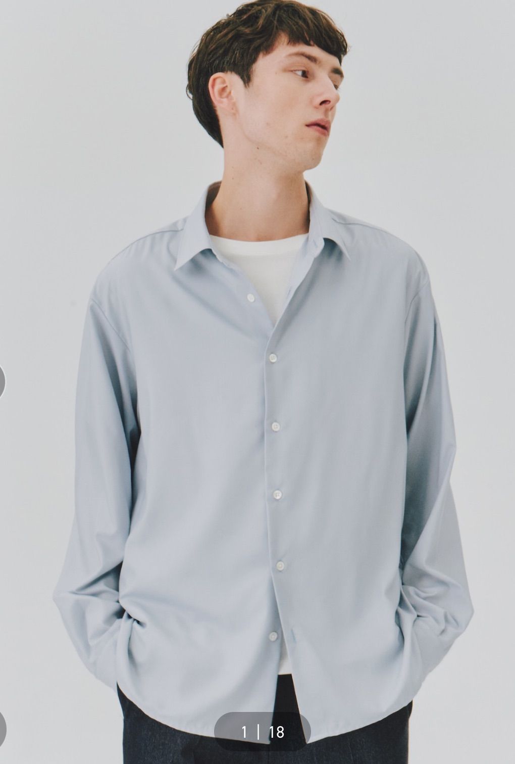 タグ付きUNITED TOKYO DRY RAYON リラックスシャツ接触冷感