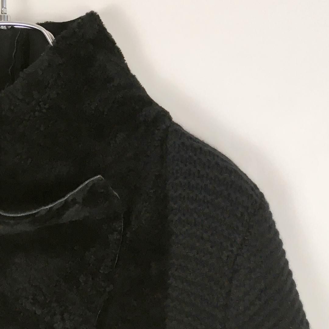 【新品タグ付き】 ヨシエイナバ カシミヤ混ウール ニットロングコート 黒 新品タグ付き】 ヨシエイナバ カシミヤ混ウール ニットロング