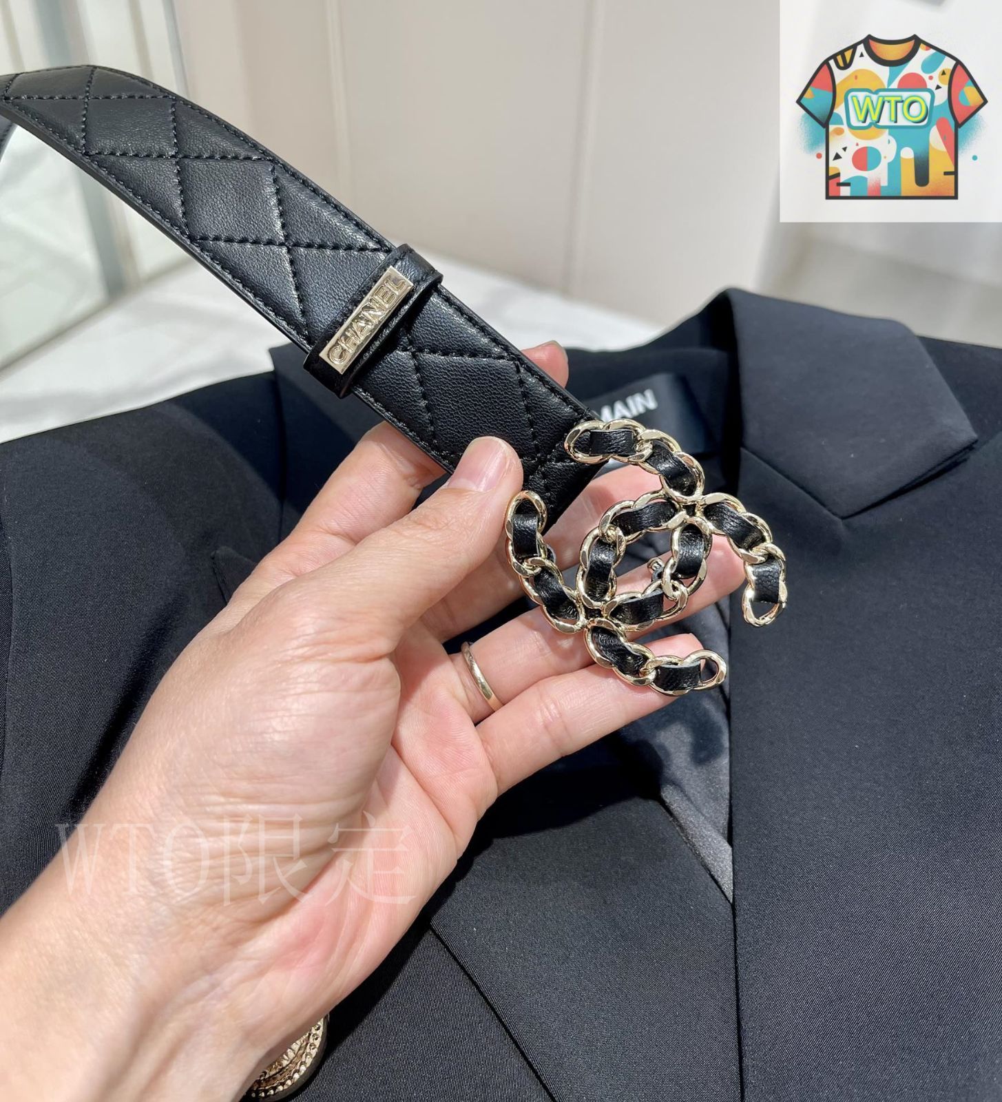 【気品溢れるCHANEL文字】CHANEL★ベルト★細みベルト CHANEL新作☆シャネルベルトココマーク 入手困難 直営店1点