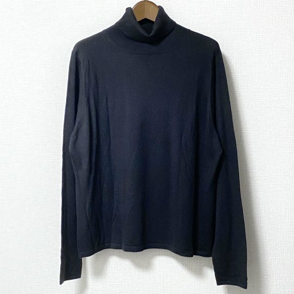 wnc レリアン Leilian ニット・セーター 13+ 黒 シルク混 カシミヤ混