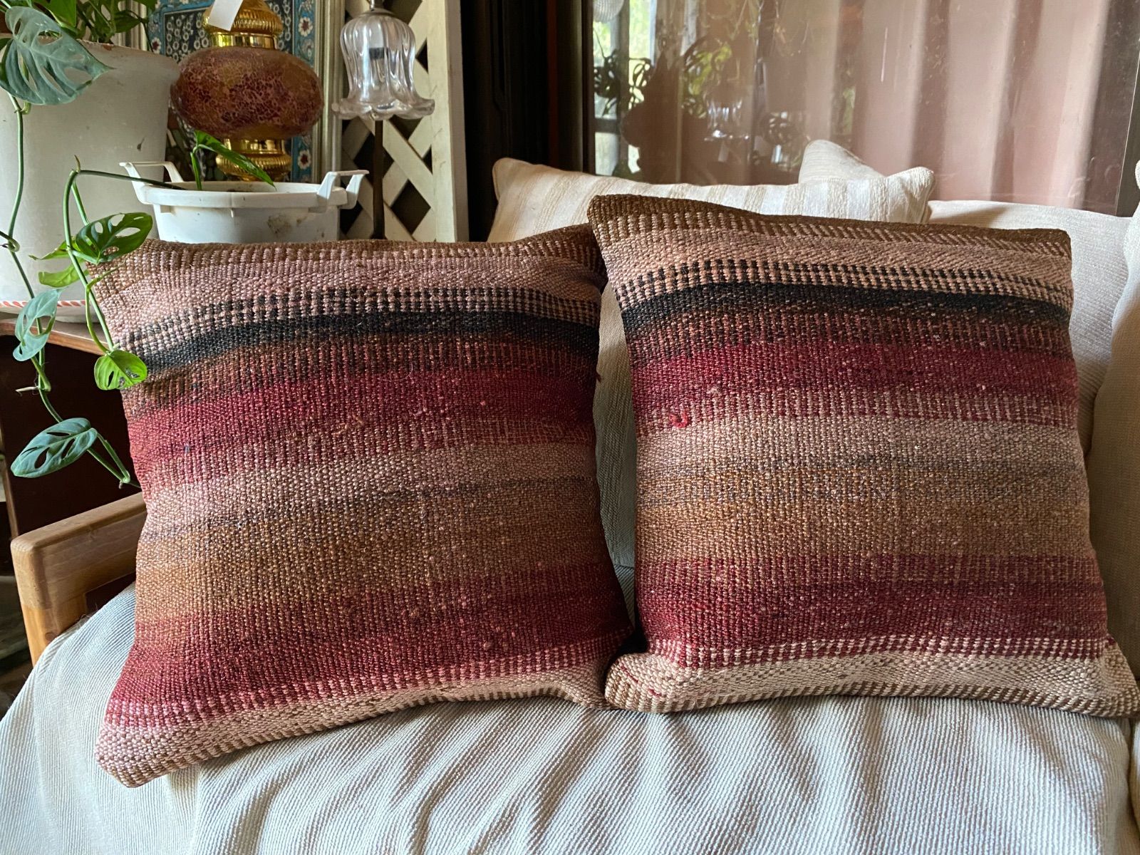 キリム クッション カバー 2枚セット 40 x 60 cm キリム クッション