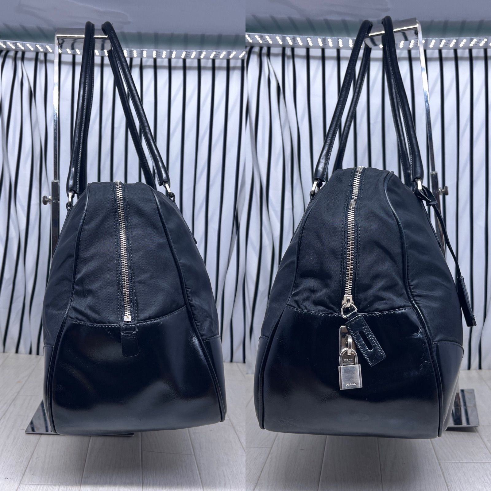 美品】PRADA×プラダ A4収納可能パドロックショルダーバッグカピバラ