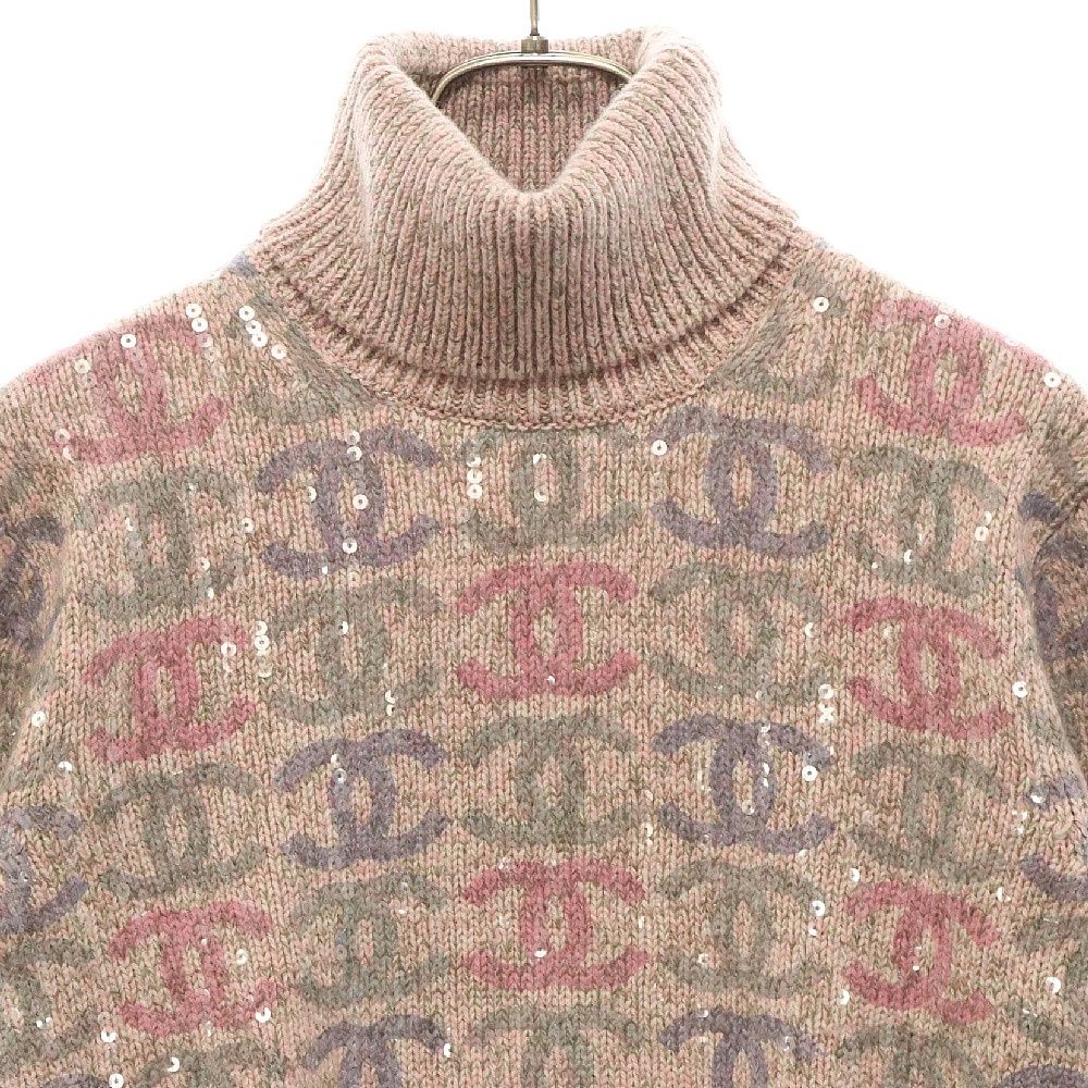 CHANEL (シャネル) 22AW ココマーク スパンコール ニット マルチカラー